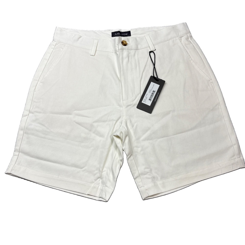 Slate & Stone 7" COTTON TWILL SHORT White Sz 31